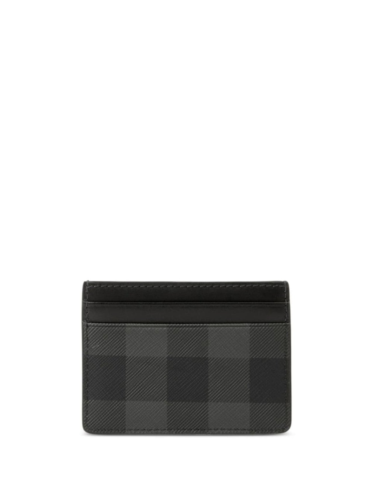 Burberry cardholder in a check, gray