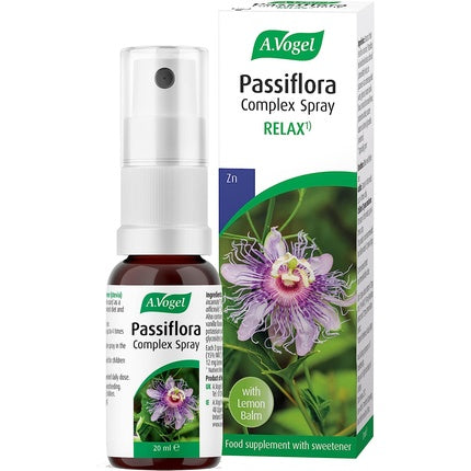 بخاخ مركب Passiflora يعزز الاسترخاء مع بلسم الليمون من زهرة العاطفة والزنك، 20 مل، جل