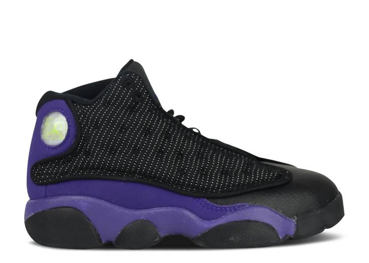 حذاء رياضي AIR JORDAN 13 RETRO PS 'COURT PURPLE'، أسود