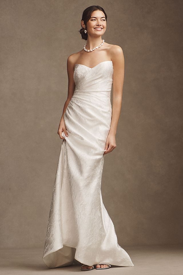 Wtoo by Watters Callahan Sweetheart Draped Ivory Wedding Dress