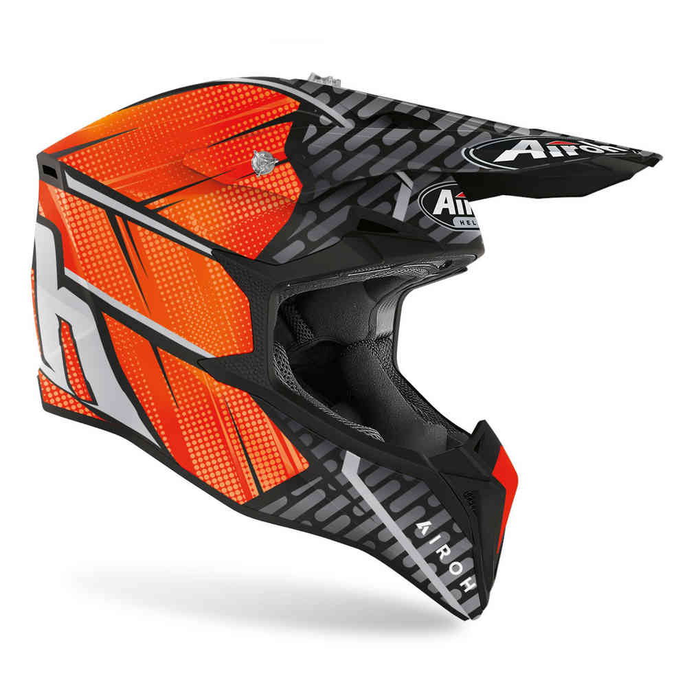 Wraap Idol Airoh motocross helmet, matte orange