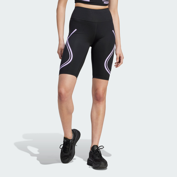 بنطال ضيق (WMNS) من adidas by Stella McCartney Truepace Bike Running Leggings "Black Purple"، أسود