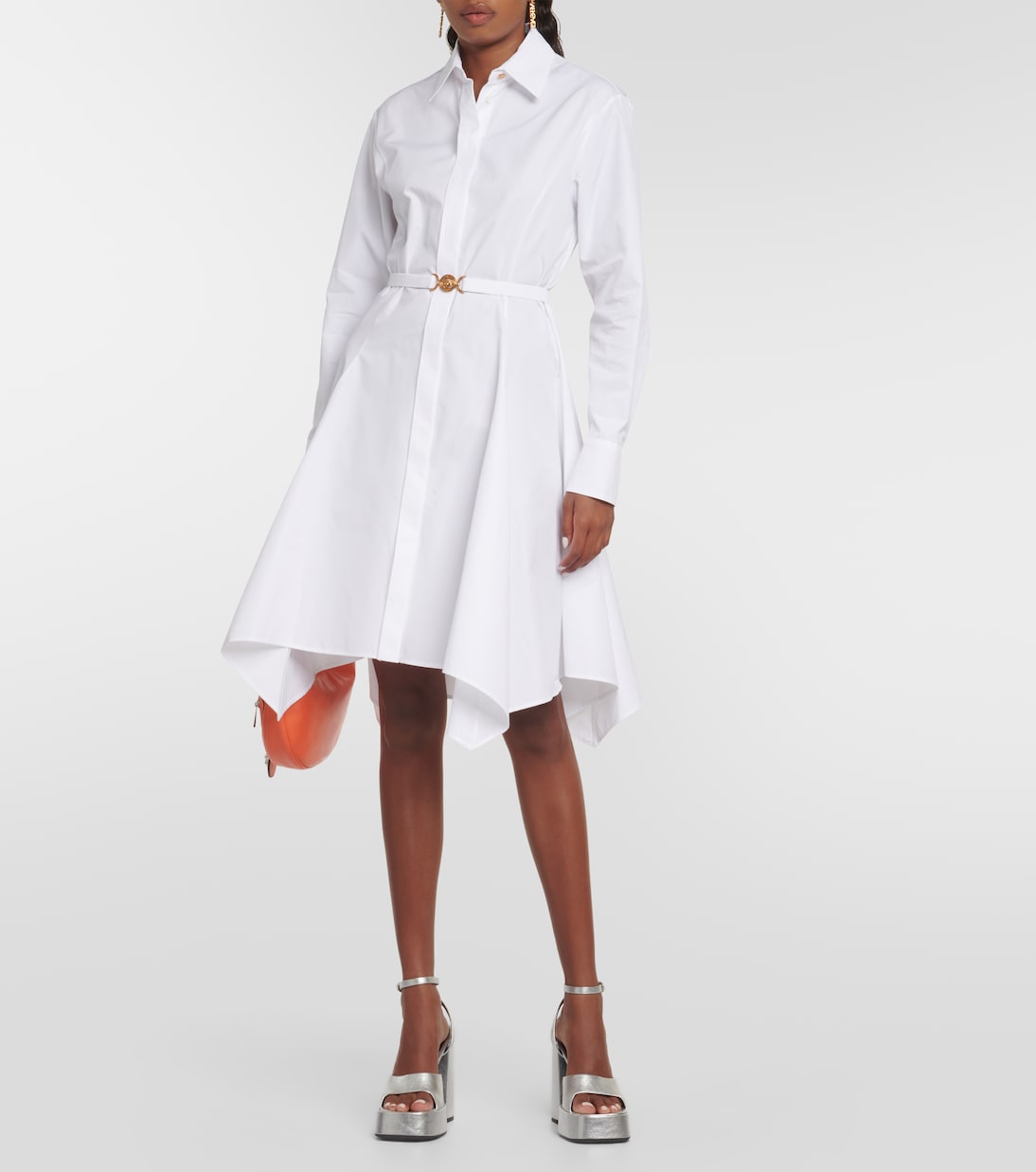 Versace medusa shirt dress, white