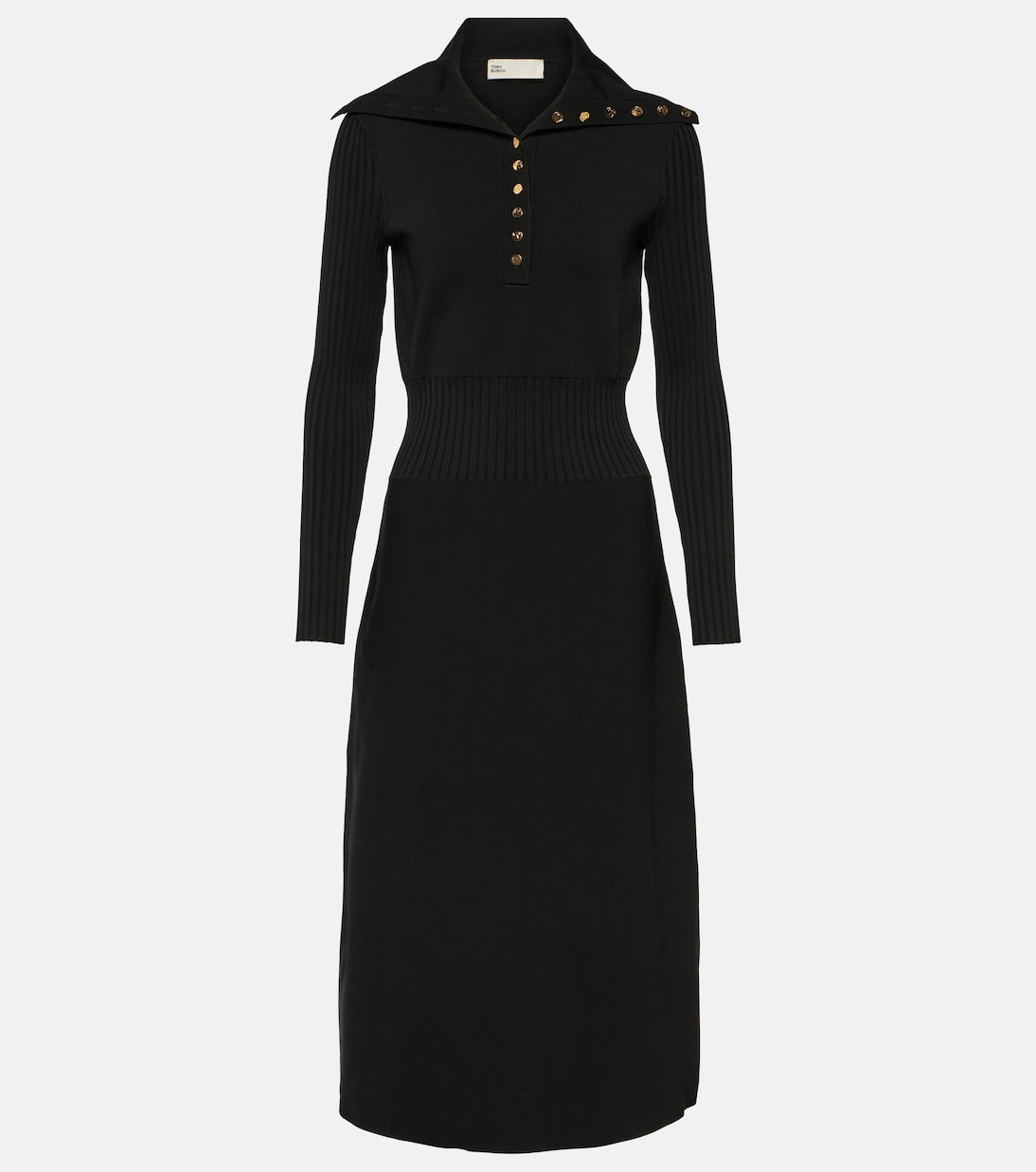 Tory Burch Polo Sweater Dress, Black