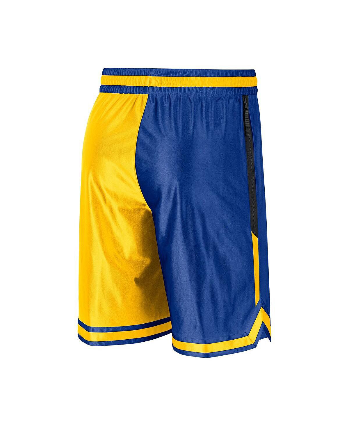 Royal Golden State Warriors Men's Gold Courtside Versus Force Split DNA Sports Shorts