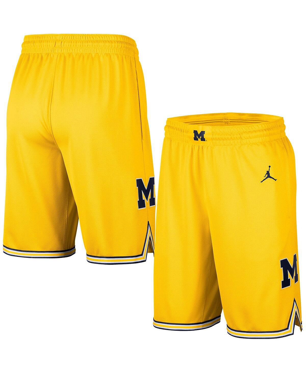 شورت كرة السلة للرجال من ماركة Maize Michigan Wolverines Replica Team Jordan