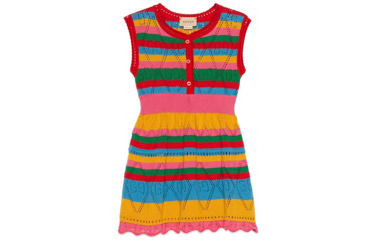 Gucci Kids Button Dress, Multicolor