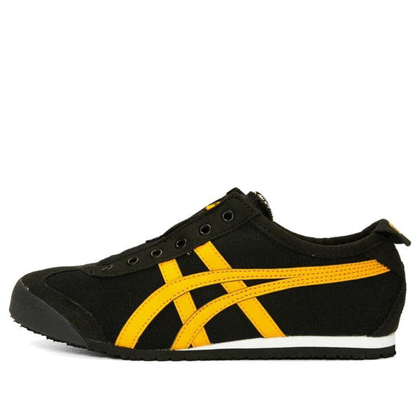 حذاء Onitsuka Tiger MEXICO 66 سهل الارتداء باللون الأسود "Black Tiger Yellow"، باللون الأسود