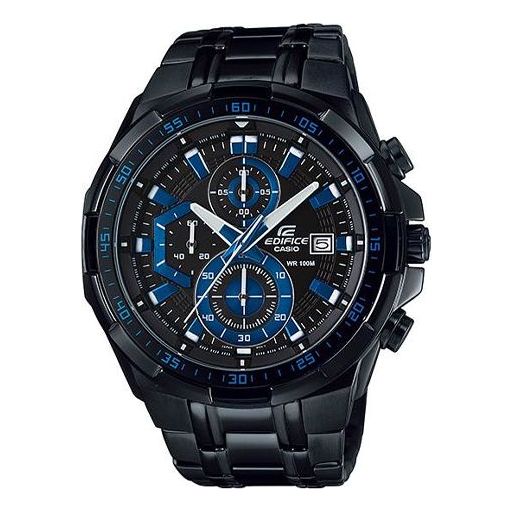 Watch CASIO Waterproof EDIFICE Limited Edition Mens Black/Blue Analog, black