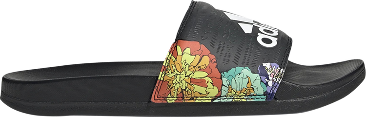 صندل أديداس Wmns Adilette Comfort Slide 'Black Floral'، أسود