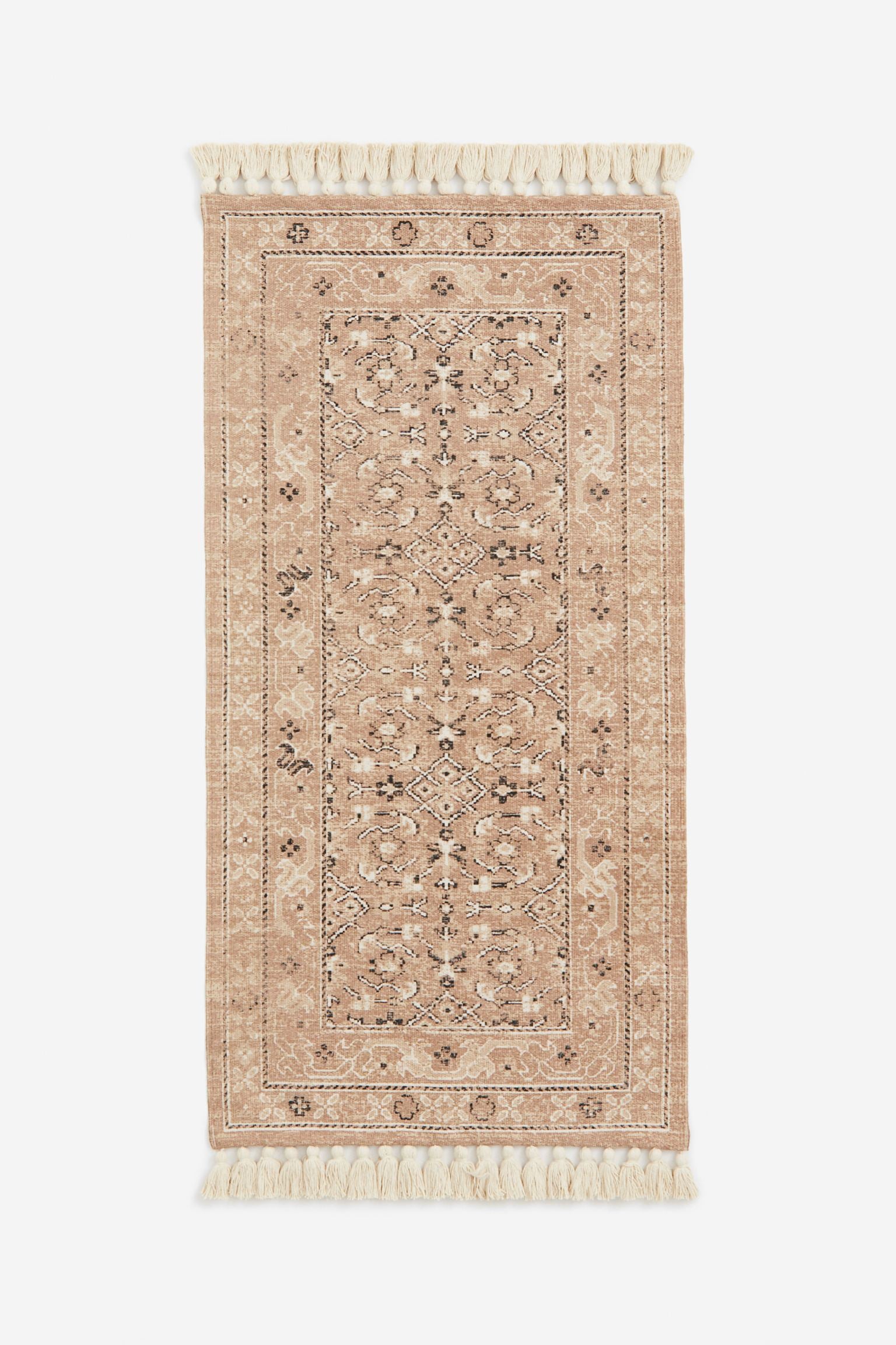 H&M Home Patterned Rug, light pink