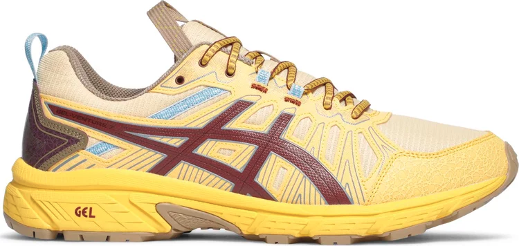 حذاء رياضي hn1-s gel venture 7 'yellow' من Asics، باللون الأصفر