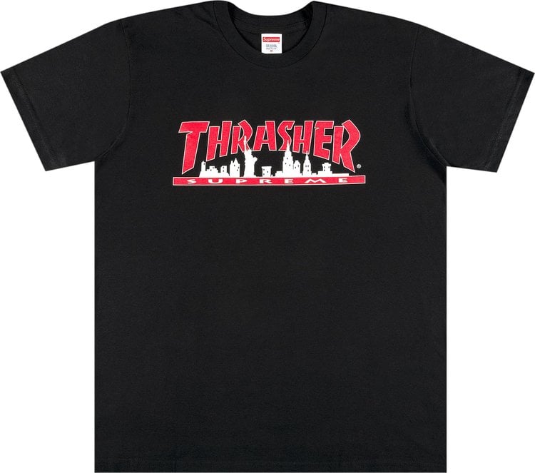 تي شيرت Supreme x Thrasher Skyline باللون الأسود