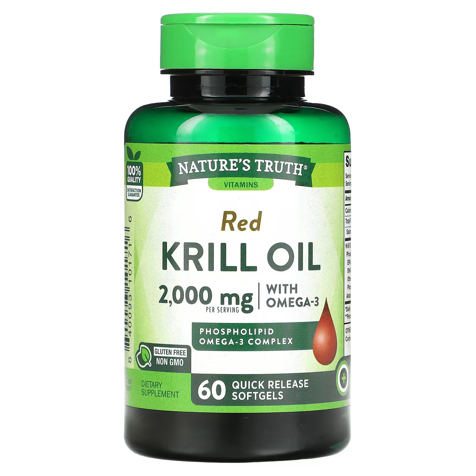 Nature's Truth, Red Krill Omega-3 Oil, 2,000 mg, 60 Fast-Release Capsules