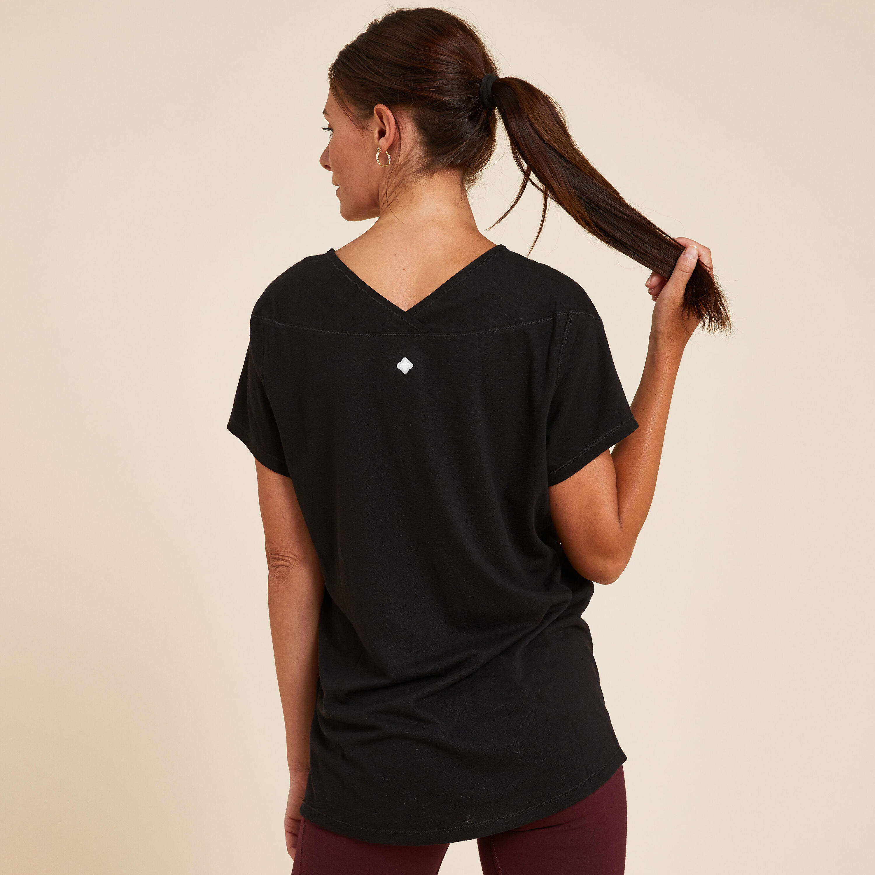 T-shirt Soft Yoga Ecodesign women's black KIMJALY, black