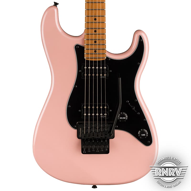 Fender Squier Contemporary Stratocaster HH FR, Toasted Maple Fingerboard, Black Pickguard pink pearl