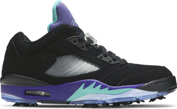 Air Jordan 5 Low Golf Black Grape Cleats