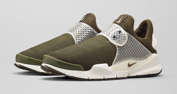 Nike Fragment Design x Sock Dart 'Dark Loden' Sneakers, Green