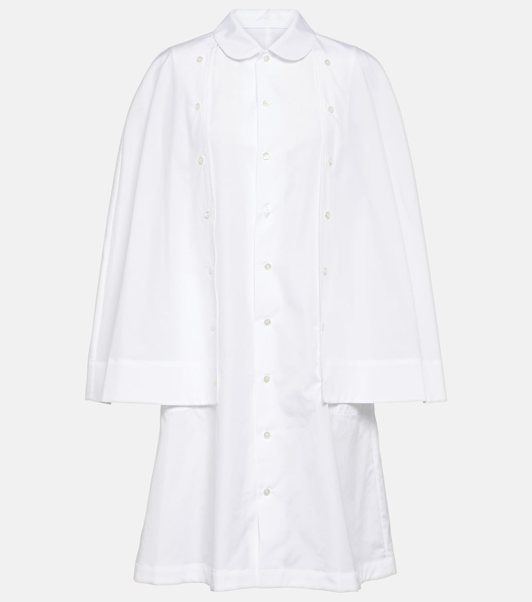 Noir Kei Ninomiya cotton poplin shirt dress, white