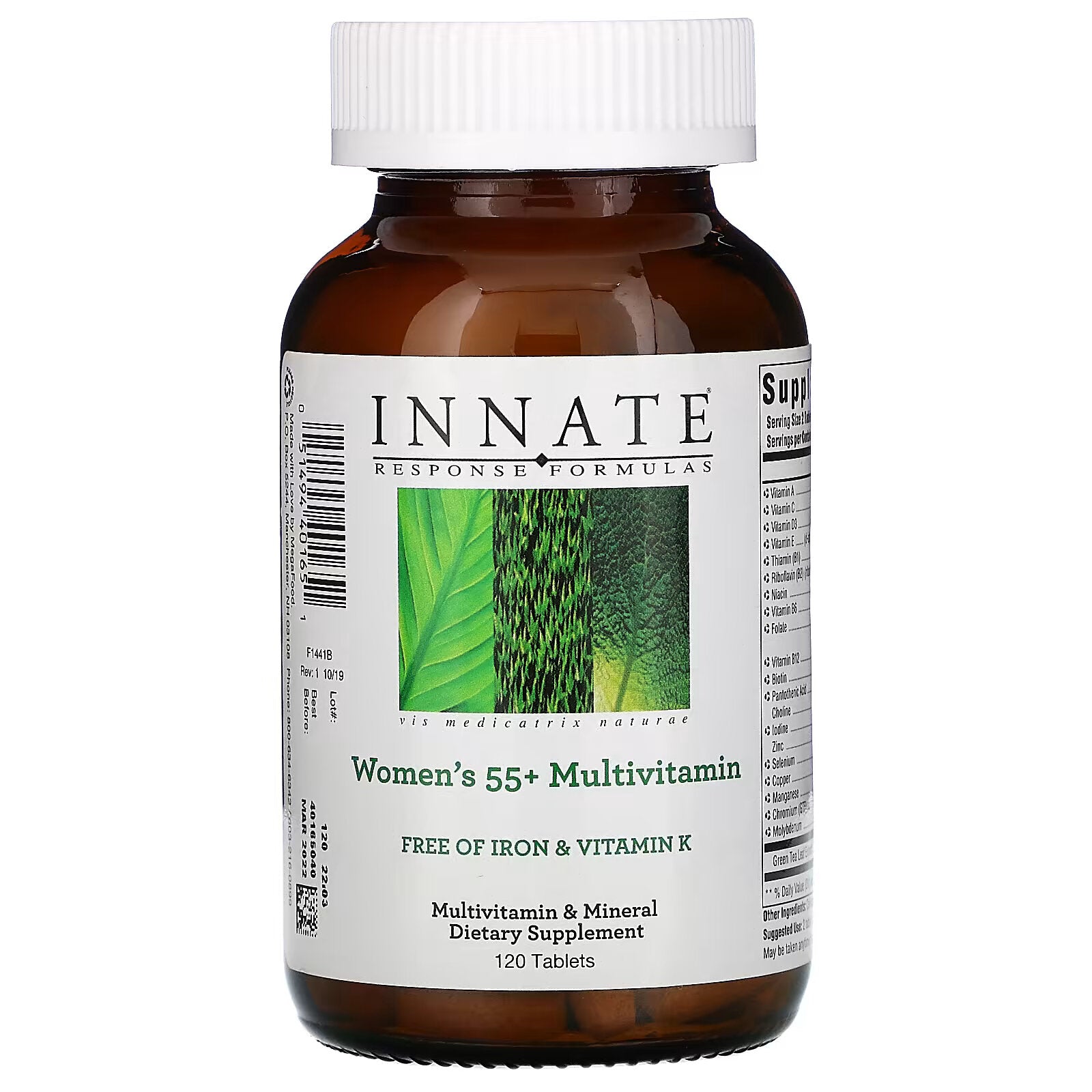 Innate Response Formulas, Women's Over 55 Multivitamin, No Iron or Vitamin K 120 tablets