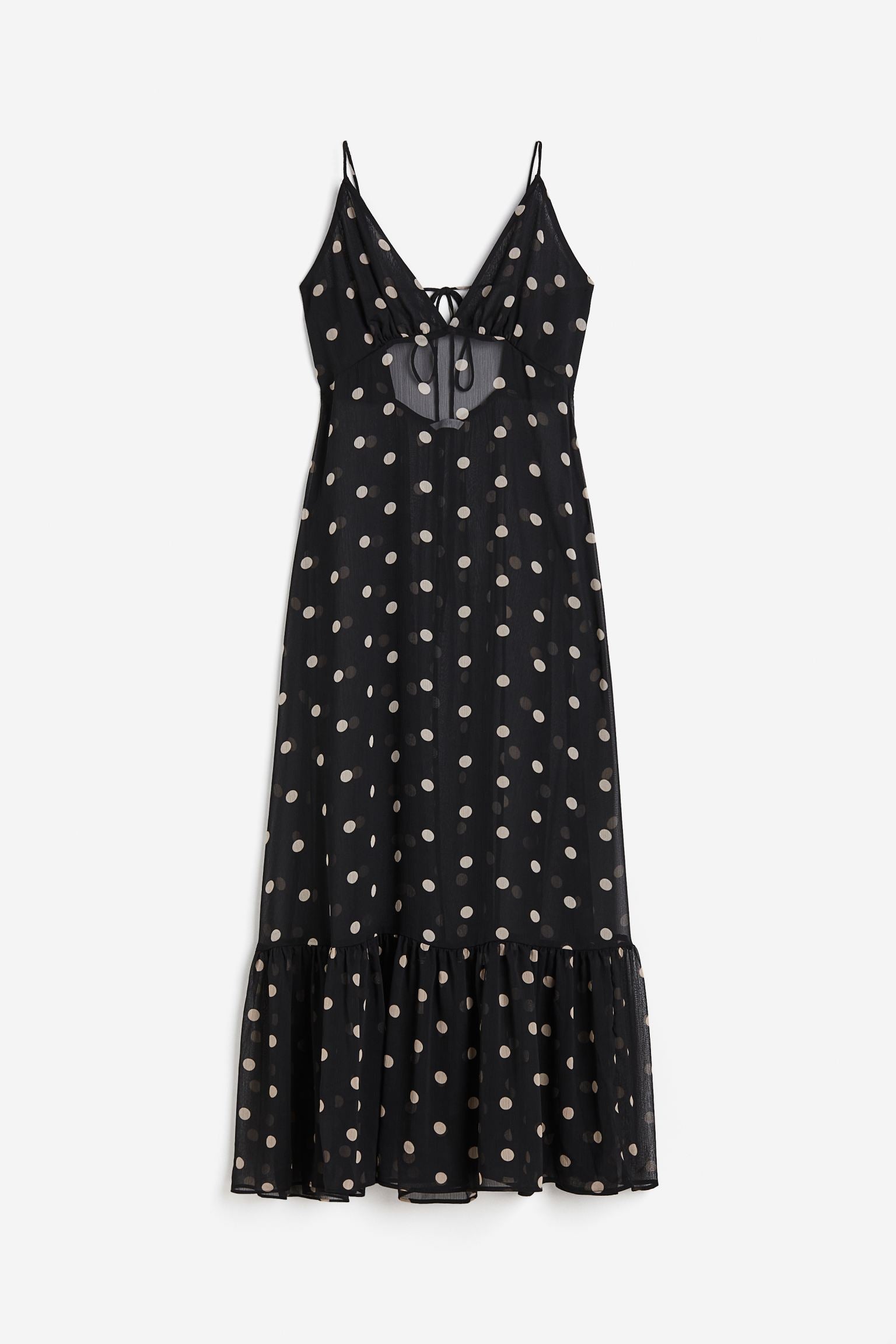 H&M Sheer Chiffon dress, black