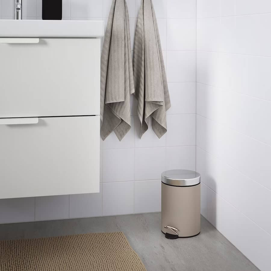 Ikea Ekoln trash can, beige