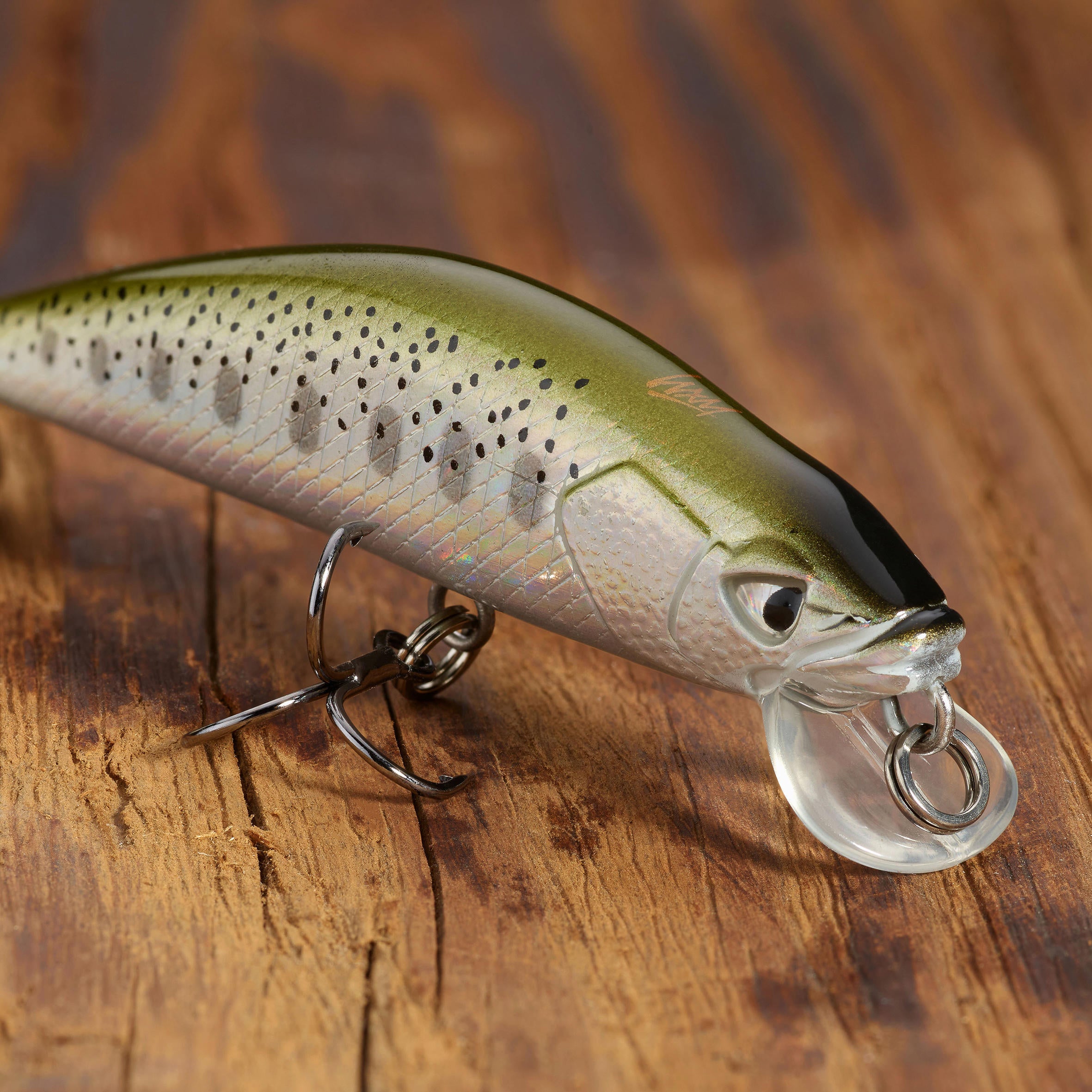 Wobbler with trout Minnow WXM MNWFS 65 US Minnow CAPERLAN, black/olive green/neon yellow