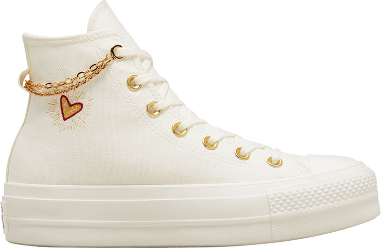 Sneakers Converse Wmns Chuck Taylor All Star High Valentines Day 2023, cream