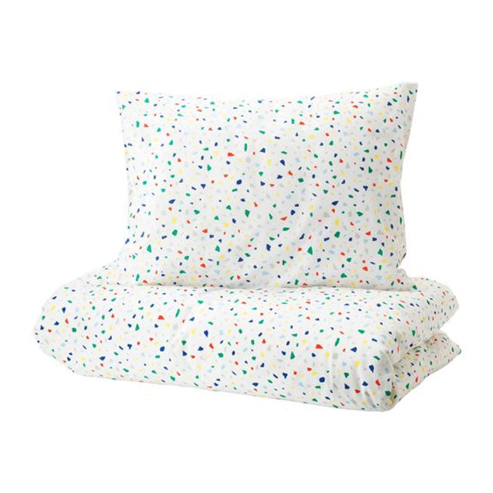 Ikea Mojlighet bed linen set, 2 pieces, 140x200/80x80, white/multicolor