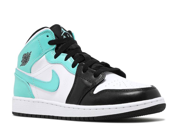 حذاء رياضي AIR JORDAN 1 MID GS 'TROPICAL TWIST'، باللون الأبيض