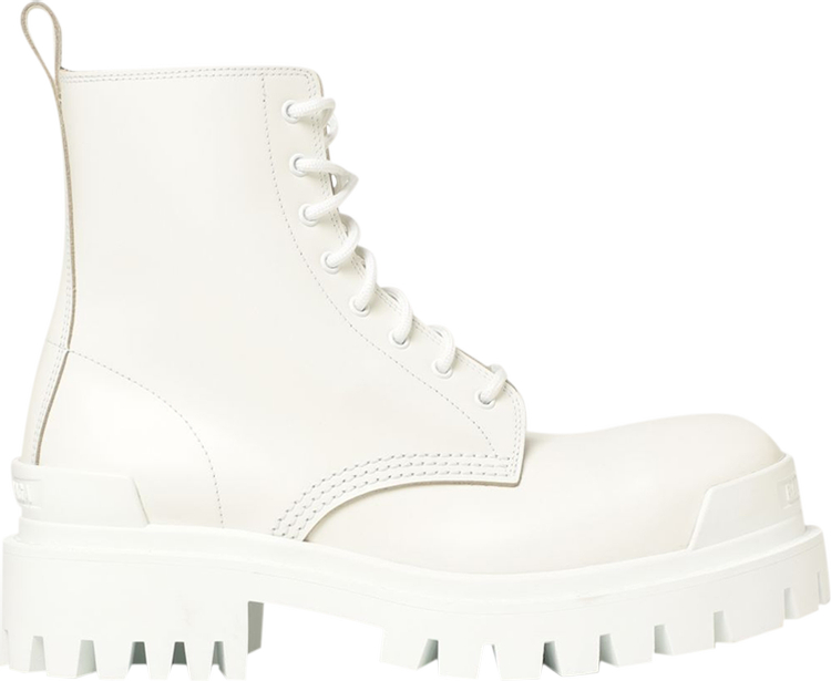 Balenciaga Wmns Strike Lace-Up Boot White, white