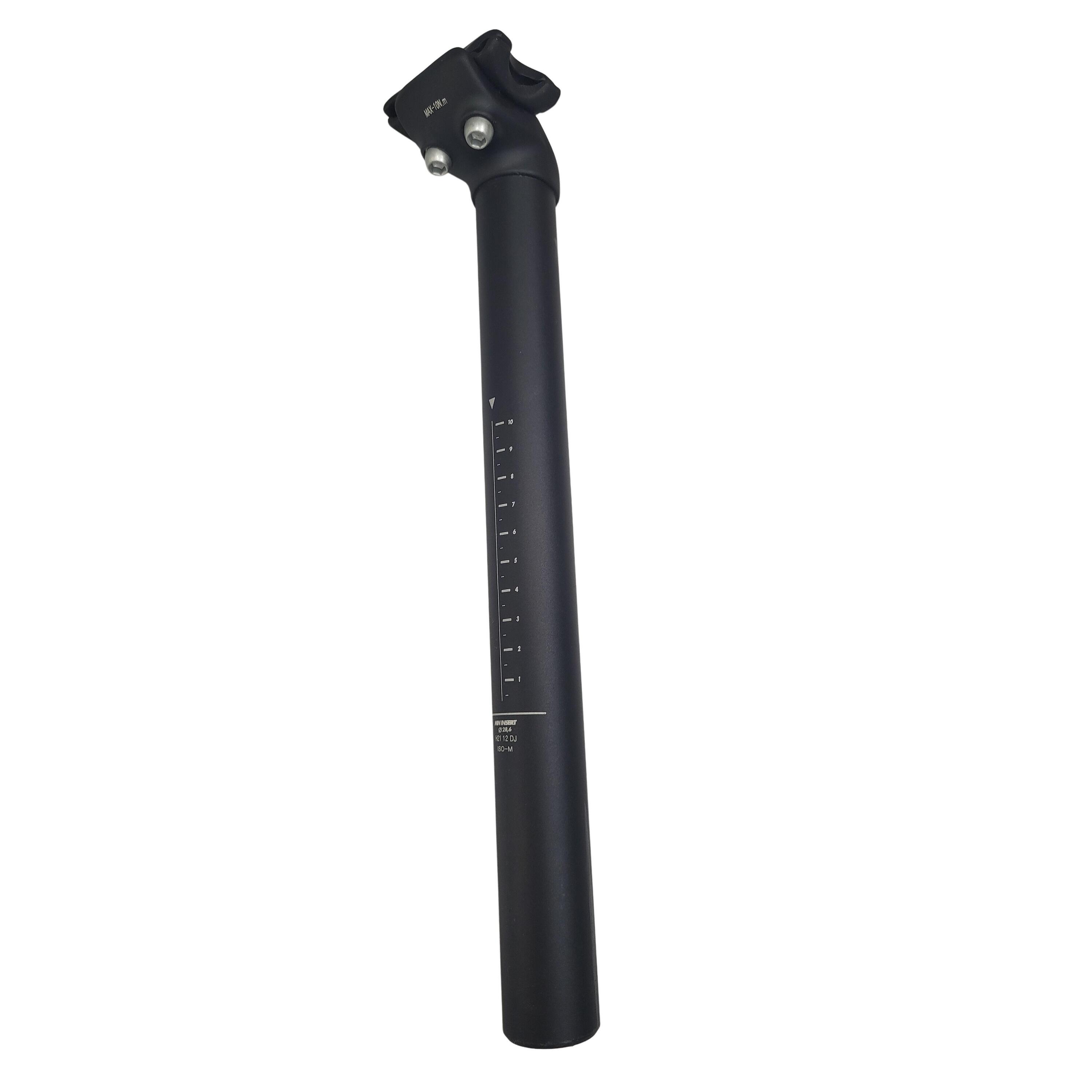 Seatpost 28.6mm, aluminum 300 to 400 mm for sliding saddle with cable hole RIVERSIDE