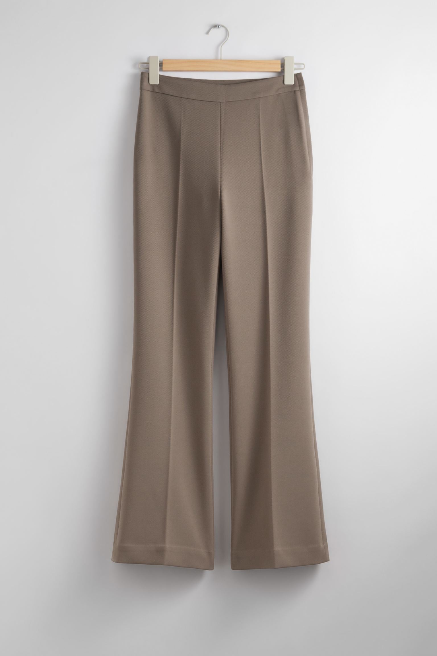 & Other Stories Flared Legs Pants, taupe