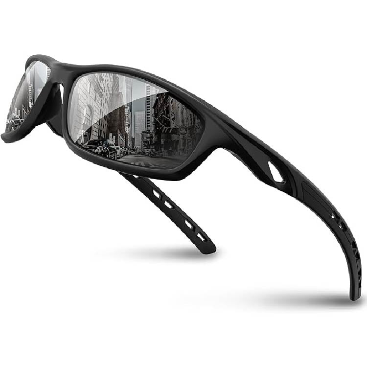 Sunglasses RIVBOS Polarized UV Protection Sports Fishing Driving Shades Cycling RB833, black