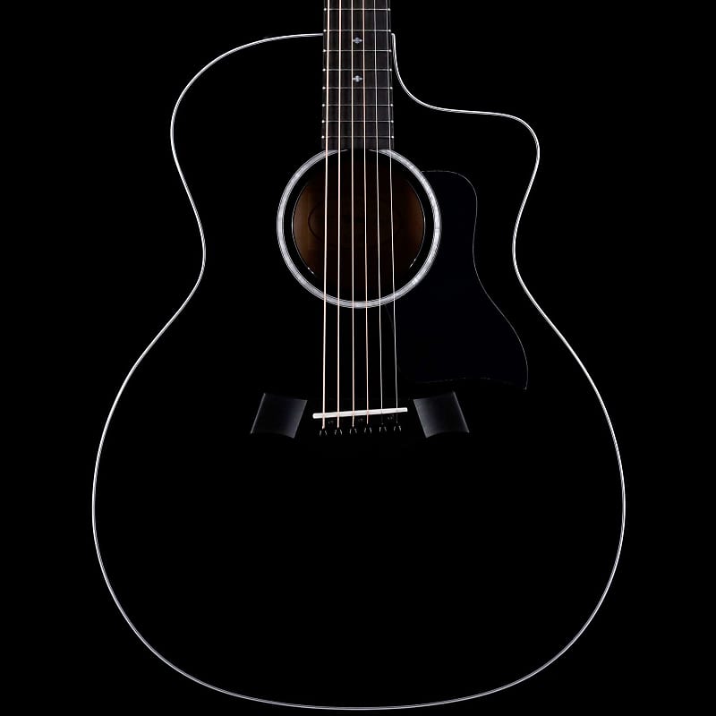 Taylor 214ce-BLK Deluxe Grand Auditorium Acoustic-Electric Sitka Spruce Top Ebony Board Black