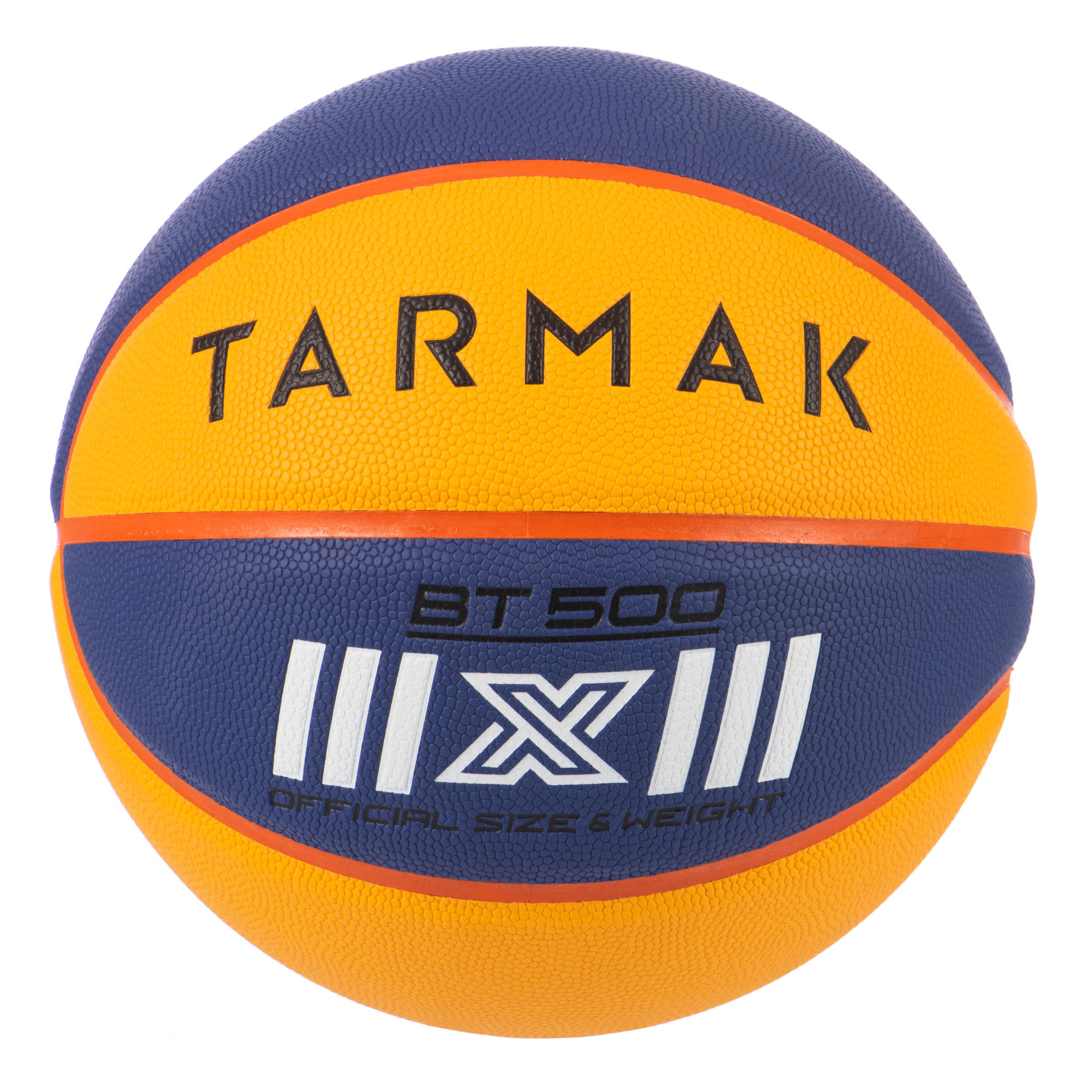 Basketball ball BT500 3×3 size 6 blue/yellow TARMAK