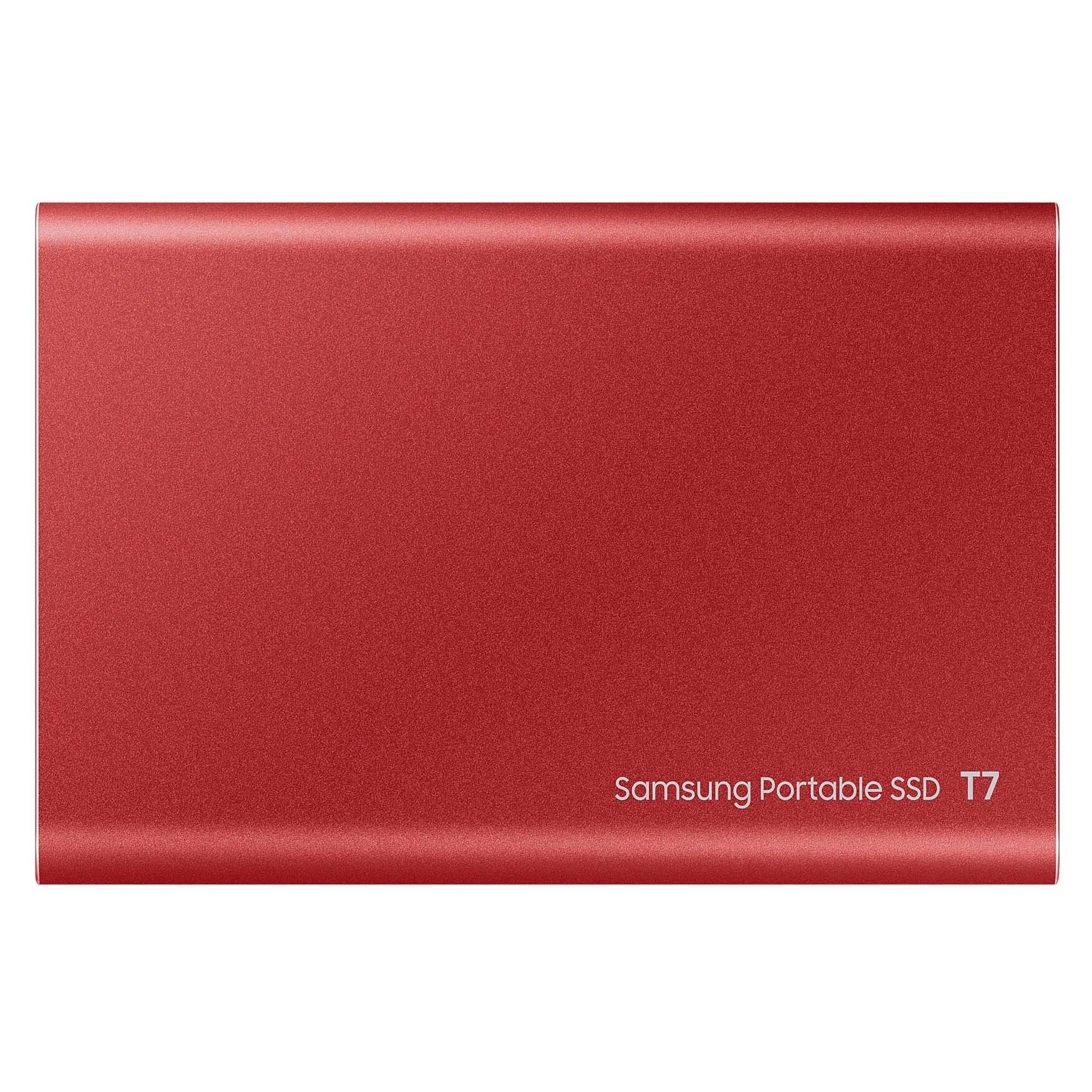 External drive SSD Samsung T7, 1TB, red