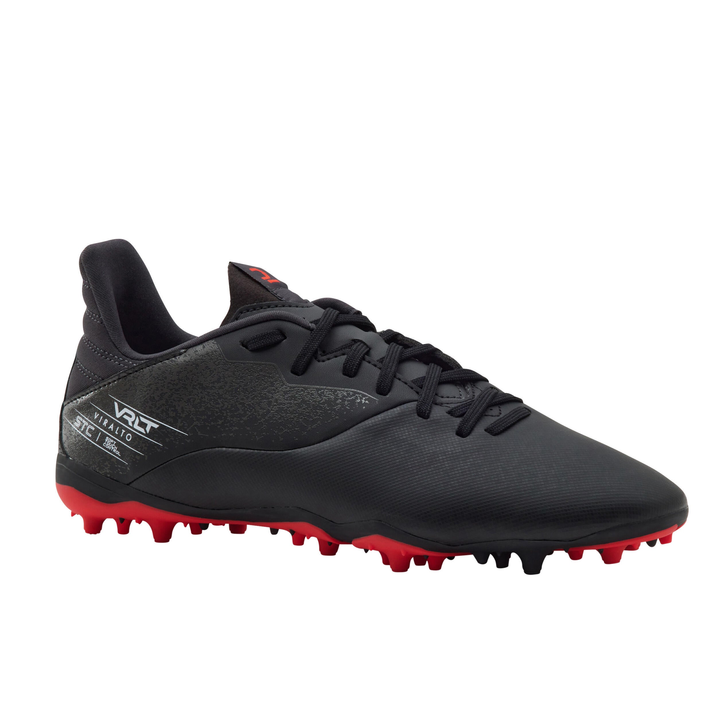 Women's/men's football shoes MG/AG - VIRALTO I black/red KIPSTA black/neon red