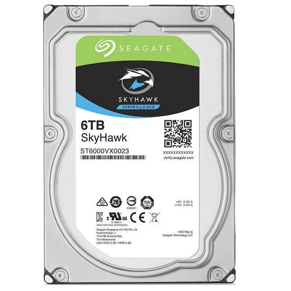 القرص الصلب Seagate SkyHawk، 6 تيرابايت، 3.5 بوصة ST6000VX0023