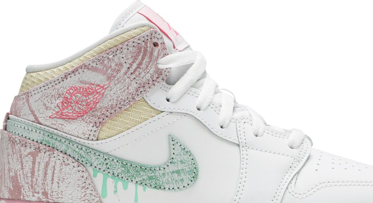 Air Jordan 1 Mid SE GS Ice Cream sneakers, white