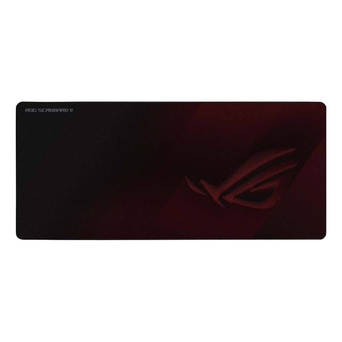 لوحة ماوس للألعاب Asus NC08-ROG Scabbard II، مقاس XXL، أسود/أحمر