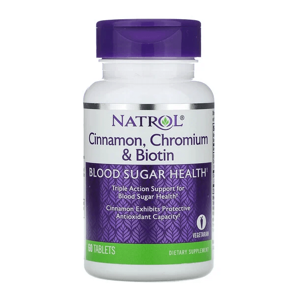 Cinnamon Chromium Biotin 60 Tablets Natrol