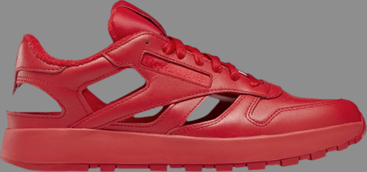 حذاء رياضي Maison margiela x classic leather dq 'vector red' من Reebok باللون الأحمر