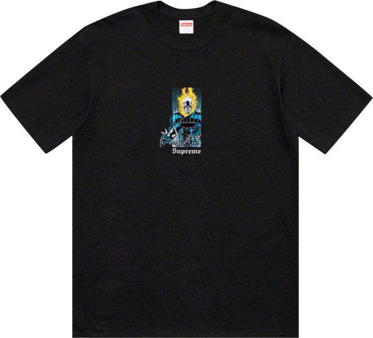 Supreme Ghost Rider Tee 'Black', black