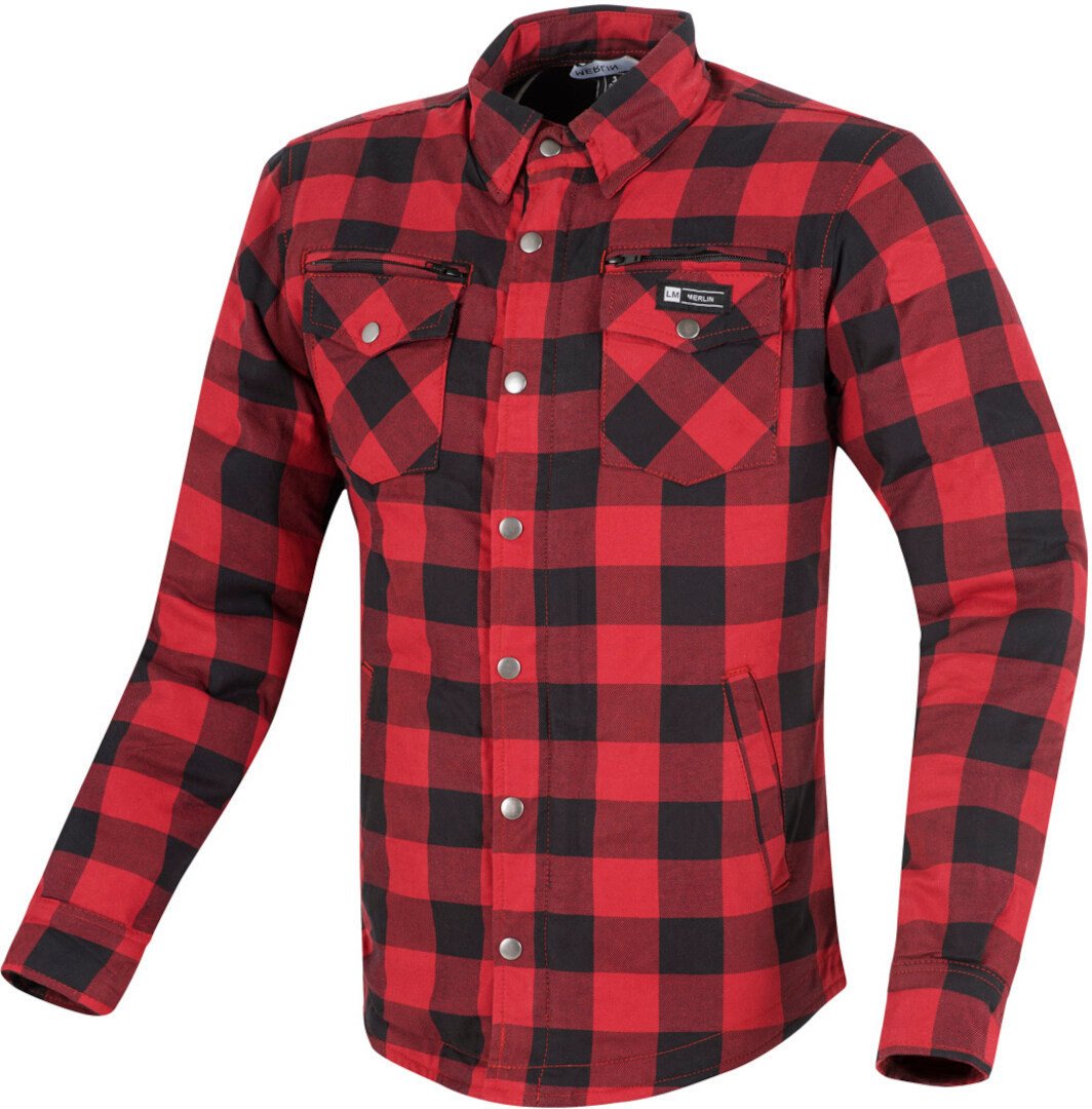 Merlin Madison motorcycle shirt, red/black