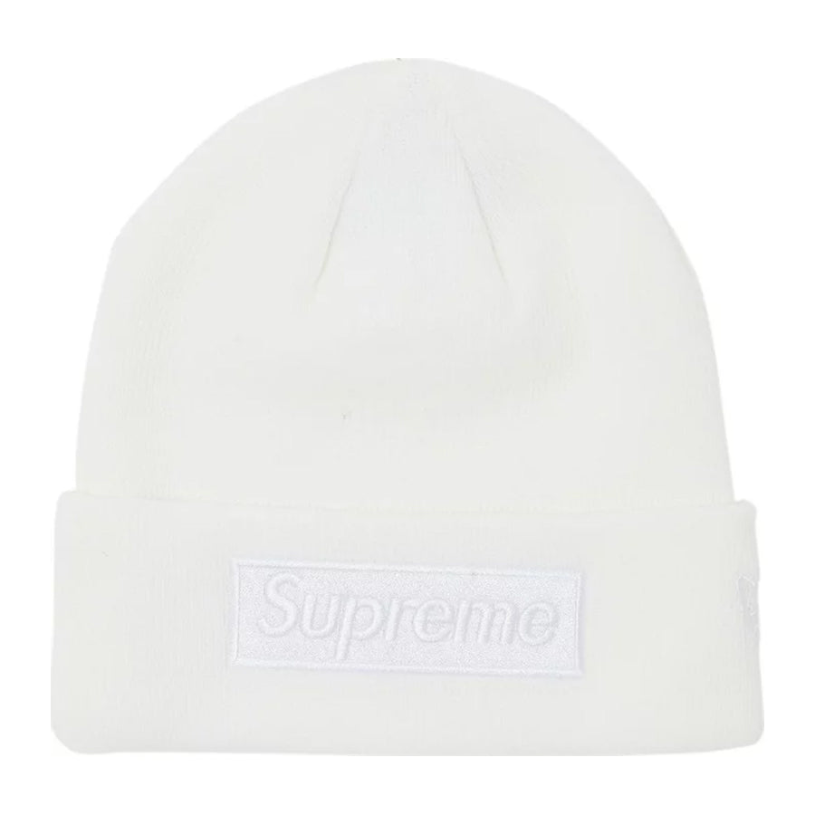 قبعة بشعار Supreme x New Era Box باللون الأبيض