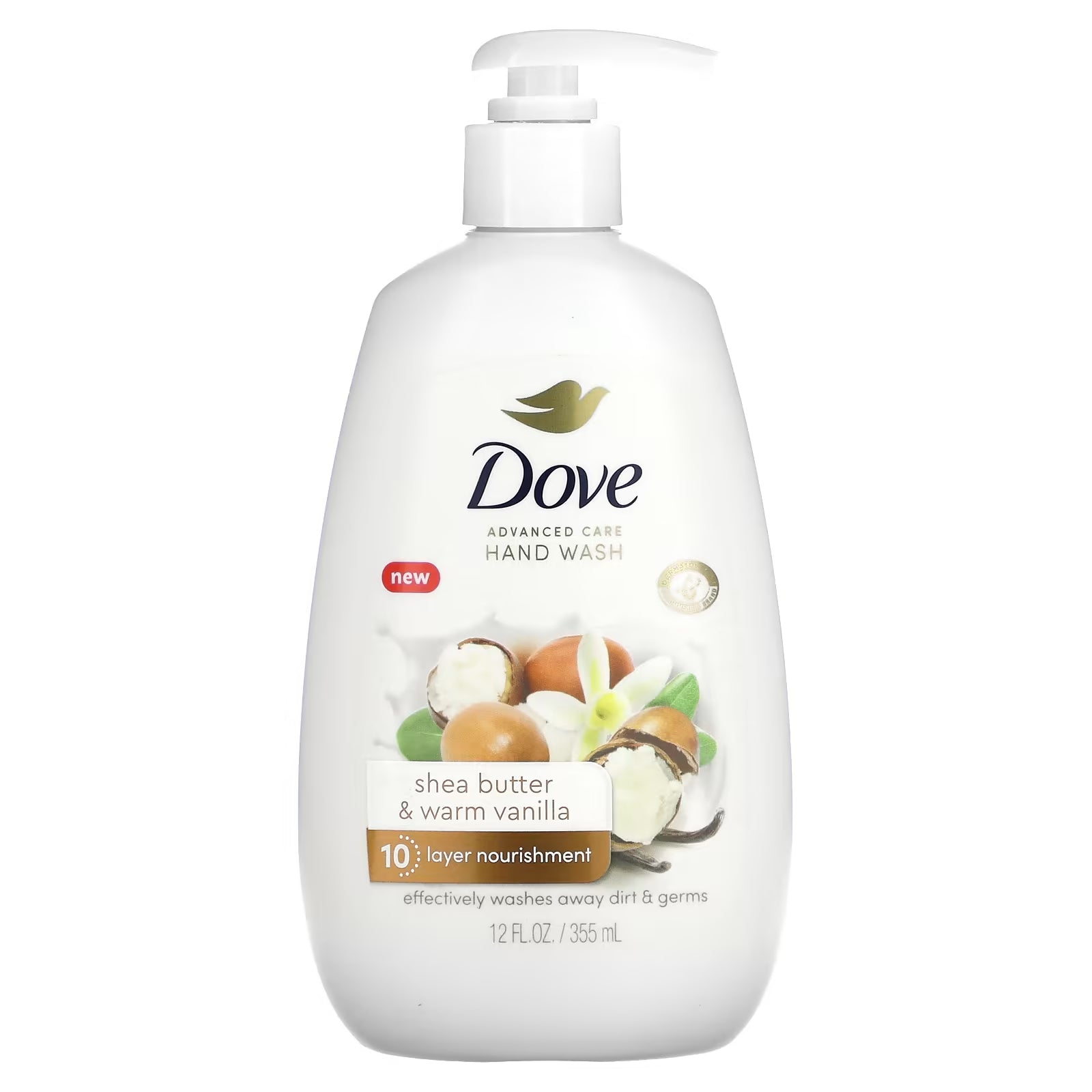 Dove Advanced Care Liquid Hand Soap Shea Butter and Warm Vanilla, 355 ml