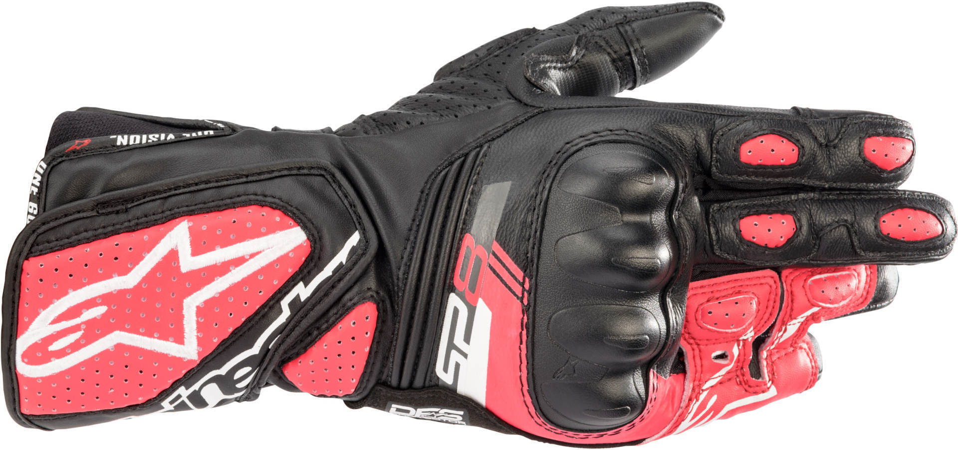 قفازات Alpinestars Stella SP-8 V3 للدراجات النارية للسيدات، باللون الأسود/الوردي