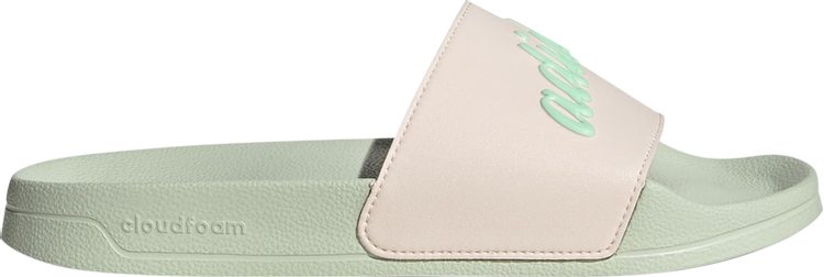 صندل Adidas Wmns Adilette Shower Slide "Wonder Quartz Linen Green"، باللون الأخضر