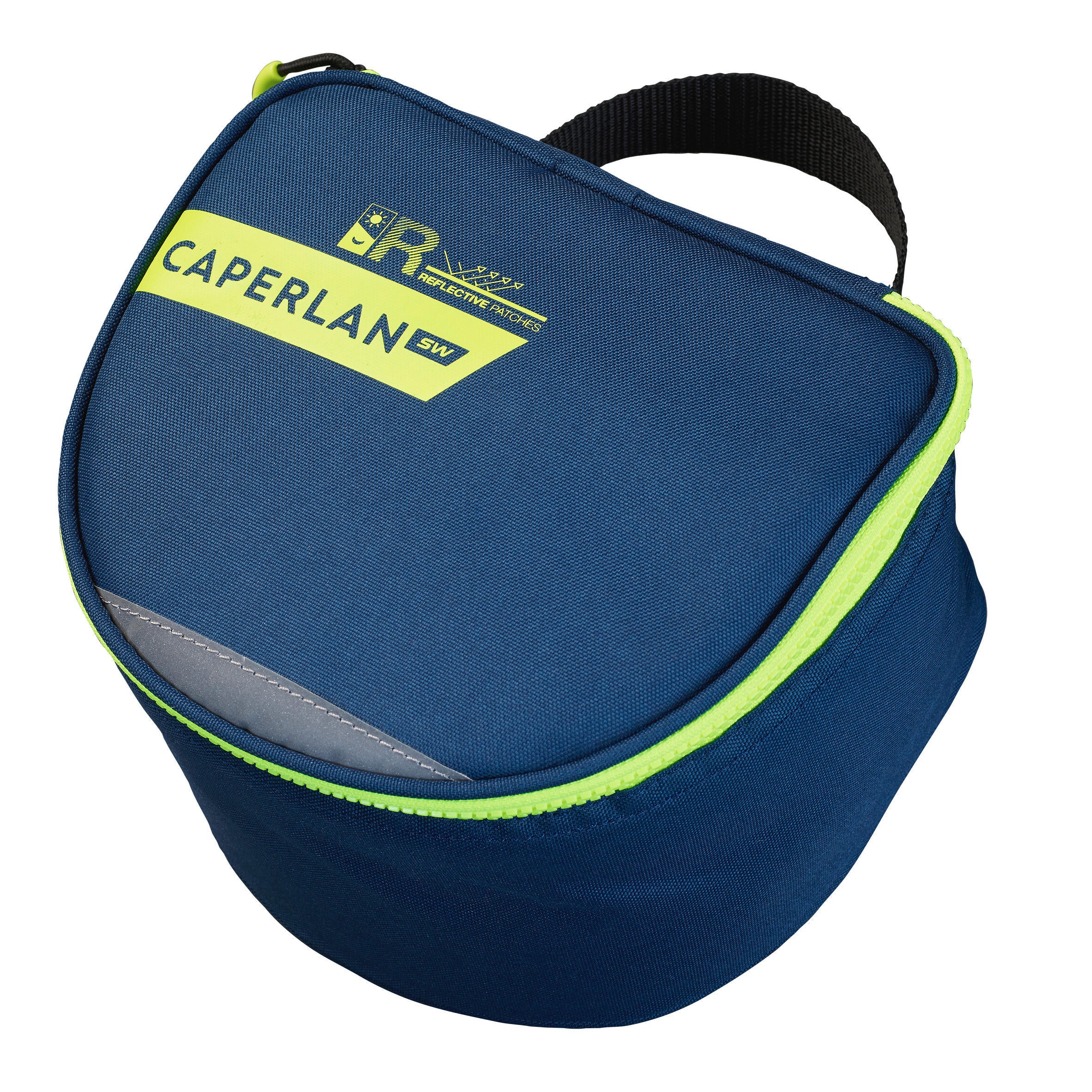 CAPERLAN Fishing Reel Case, Antique Blue/Neon Yellow